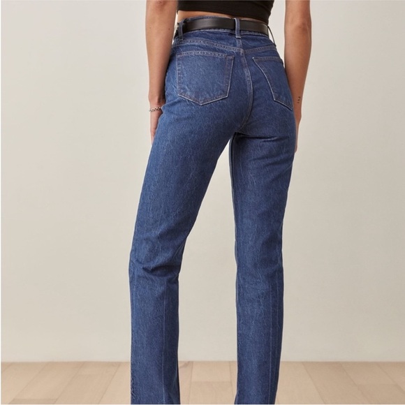 Reformation Cynthia High Rise Straight Long Jeans NWT - Picture 3 of 8